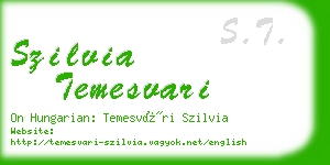 szilvia temesvari business card